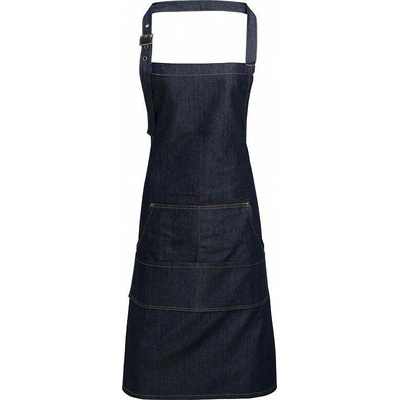 Premier Workwear Pracovní džínová zástěra za krk PR126 Indigo Denim 72x86cm