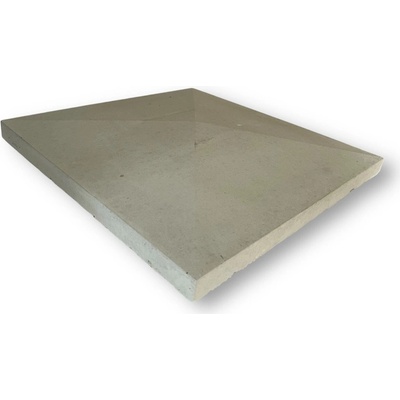 Betonová stříška na sloupek (39 × 39 cm) Barva: Tmavě šedá, Vzor: Drsná