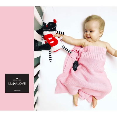 Lullalove Velká bambusová dečka Candy Pink růžová