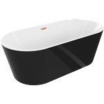 Mexen Luna 150x75 cm black/white/brushed bronze (52031507575-65)
