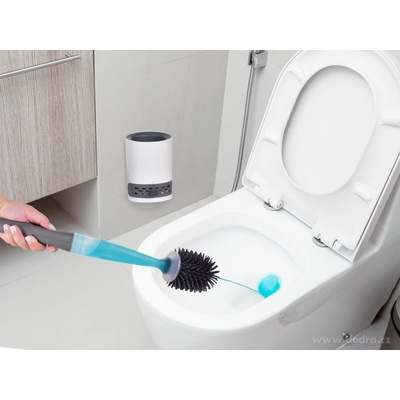 GoEco 2v1 Silikonová WC štětka s dávkovačem čisticího gelu v rukojeti