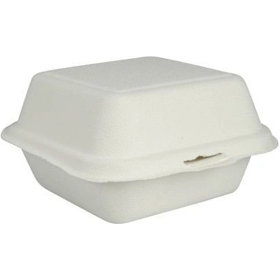 COpack - Menu box na hamburger BIO cukrová třtina 150 x 150 x 78 mm [50 ks]