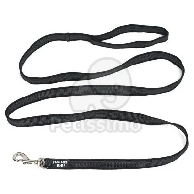 Julius-K9 гумирана каишка, черна / 20 мм 2 м
