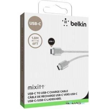 Belkin F2U041bt06-SLV USB-C, 1,8m, stříbrný