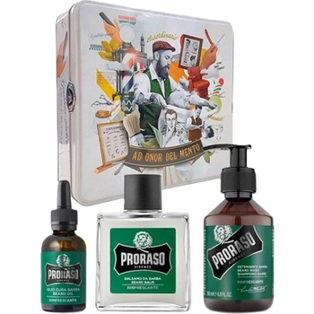 Proraso Комплект Refreshing - Шампоан, Масло и Балсам за брада, 200 + 30 + 100 ml