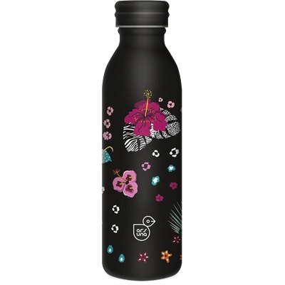 Ars Una 600 ml Black Hibiscus 24 (5394) с двойни стени и метален чучур 56333947 (56333947)