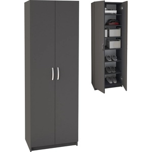 TopMebel Шкаф за обувки Renso TopMebel меламин с 2 врати в антрацит 59, 8x37, 8x178, 5cm