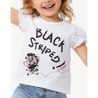 Chicco Girls Knitted Tee White Printed