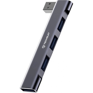 Techsuit - Докинг станция ZenithDock 4 в 1 (H14) - USB към 3x USB 2.0, 1x USB 3.0 - Сив
