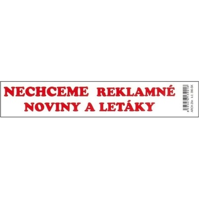 Samolepka na schránku - 152x30mm