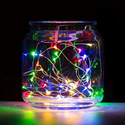 Декоративна лента с батерии 30 Micro LED 3м. , многоцветна