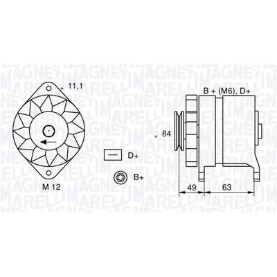 Alternátor MAGNETI MARELLI 063321044010