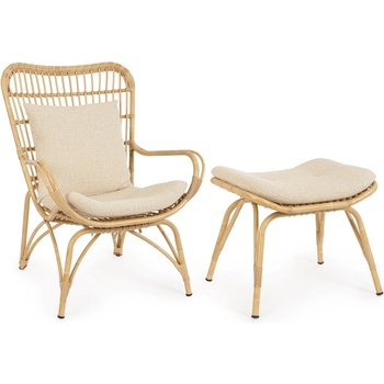 Bizzotto Лаундж фотьойл maela с възглавница и поставка за крака (0660423)