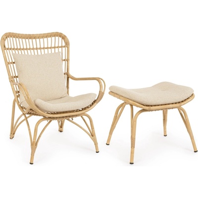 Bizzotto Лаундж фотьойл maela с възглавница и поставка за крака (0660423)