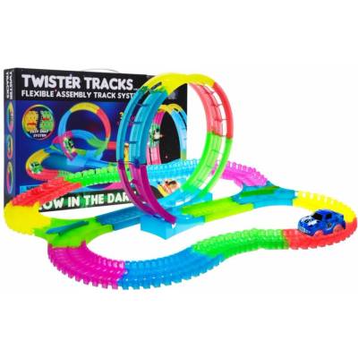 RKToys Svítící autodráha Twister 132 ks