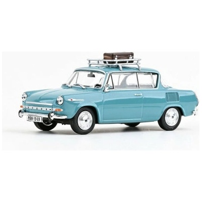 Abrex Škoda 1100MBX 1969 se zahrádkou Tyrkysová Světlá 1:43