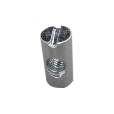nábytkové spojovacie kovanie, valčeková matica M6, priemer 10mm, výška 20mm, ZN