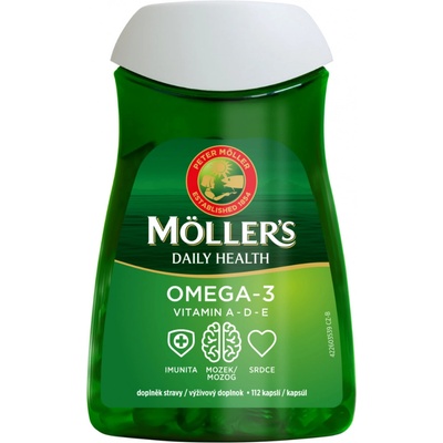 Mollers Omega 3 Daily Health rybí olej 112 kapsúl