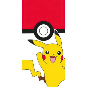 Carbotex POKEMON PIKACHU plážová osuška osuška do sprchy 70 x 140 cm