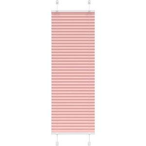 vidaXL Плисирана щора, розова, 45x100 см, ширина на плата 44, 4 см, полиестер (4015421)