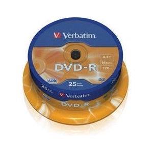 Verbatim DVD-R(25-Pack)Шпиндел/Обща търговия на дребно/16x/4.7GB (43522)