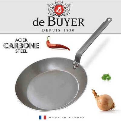 De BUYER Oceľová panvica CARBONE PLUS 28 cm