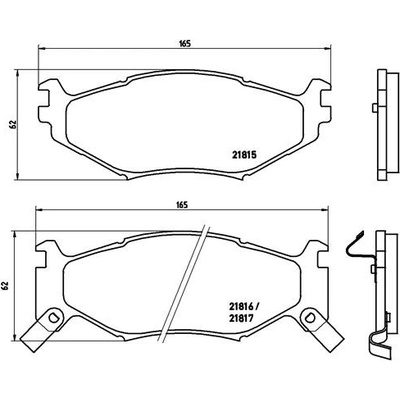 BREMBO Sada brzdových destiček, kotoučová brzda P11007