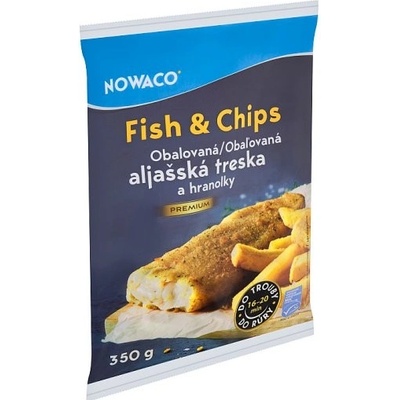 Nowaco Premium Fish & Chips obalovaná aljašská treska a hranolky 350 g – Hledejceny.cz