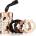 BrushArt Gift for You Slim satin scrunchie set ластици за коса Black & Cream