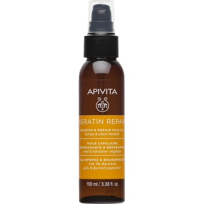 APIVITA Keratin Repair Подхранващо и възстановяващо олио за коса, 100 ml