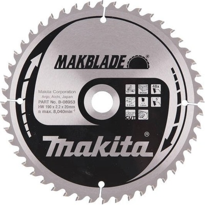 Makita pilový kotouč na dřevo MAKBLADE 190x20mm 48 zubů B-08953