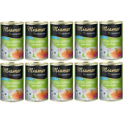 MIAMOR - Vitaldrink | Delicious drink for adult cats to promote fluid absorption. Additional food in the box to support kidney function | 24x135 ml chicken