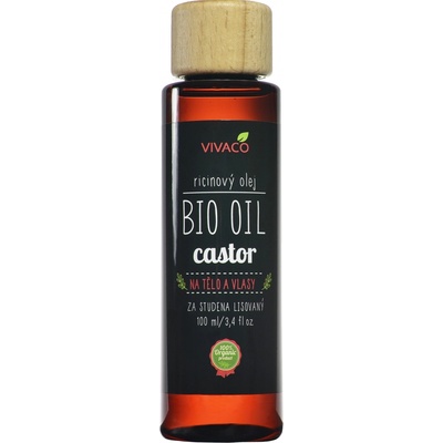 Vivaco 100 % Organic product Bio ricínový olej na telo a vlasy 100 ml