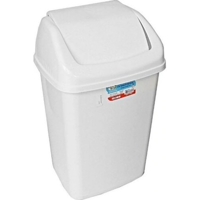Кош с люлеещ капак 20 литра Бял (101872/2)
