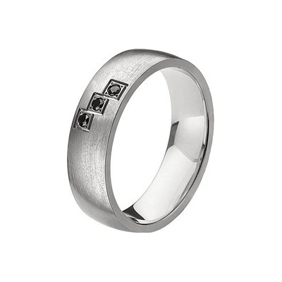 Swepol Dámský titanový snubní prsten se zirkony T1176 D