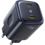 Baseus Захранване за ел. мрежа с 2xUSB-C изхода и с технология за бързо зареждане - Baseus PicoGo AN13 GaN Dual Fast Wall Charger 45W (E0121F00) (черен) (E0121F00)