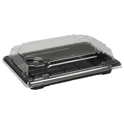 COpack - Miska na SUSHI včetně víčka 165 x 115 x 20 mm černá