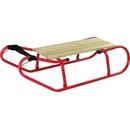 LEAN Sport Kovové sánky s operadlom červený popruh