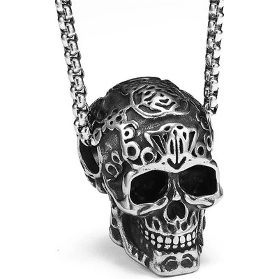 Impress Jewelry z chirurgické oceli Mexická lebka Muertes, Model BEZ ŘETÍZKU (pouze přívěsek) 2406241608393782