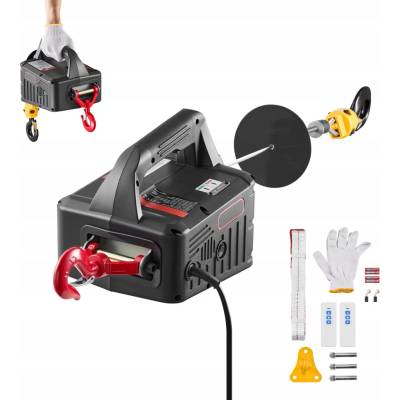 SucceBuy Elektrický naviják 1500W Nosnost 500KG Vícestupňové zabezpečení