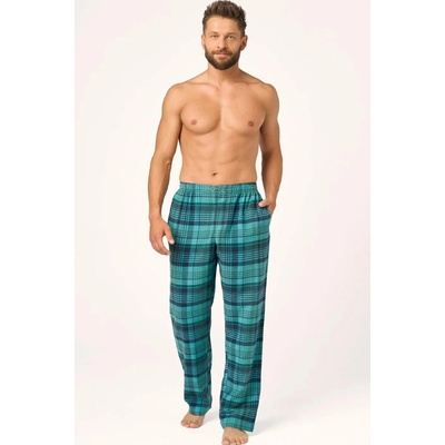 Key Pyžamové kalhoty 048 B26 bavlněný flanel Zelená