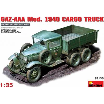 MiniArt GAZ AAA Mod. 1940 Cargo Truck w/ 2 Figures 1:35