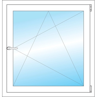 OKNA HNED Plastové okno 82x86 cm bílé otevíravé a sklopné pravé