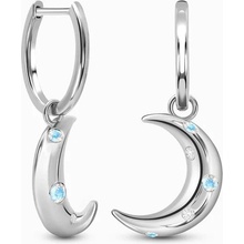 Royal Exklusive Royal Fashion strieborné rhodiované náušnice Mesiac s drahokamami Moonstony a drahokamami topazy GU-DR23083E-SILVER-MOONSTONE-TOPAZ