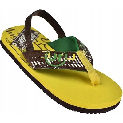 Dětské pantofle s páskem na patu A9635 BRY