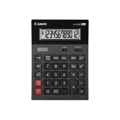 Canon Настолен калкулатор Canon AS-2200, 12-разряден, Сив, 2060120051
