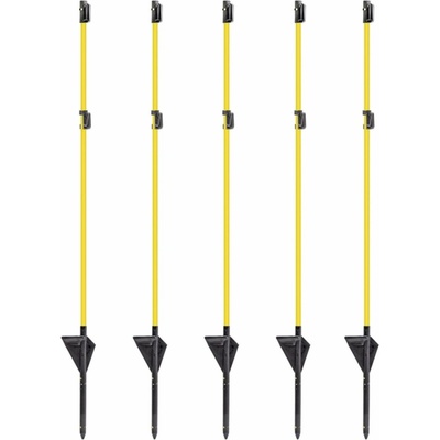 Oválne tyče zo sklenených vlákien na plot 110 cm s pätkou, hrotom a 2 izolátormi - 100 ks