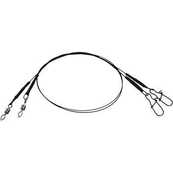 Effzett Coated Core7 Spin Leader Čierna XS 7kg 30cm