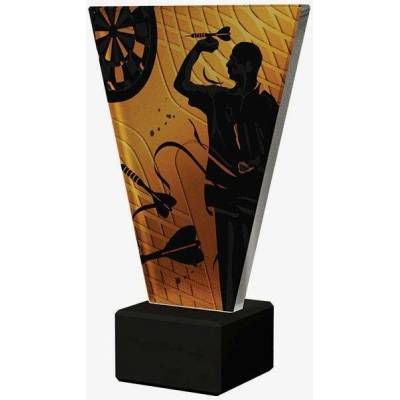Designová skleněná trofej Šipky Výška: 17,5 cm Průměr: 1 cm