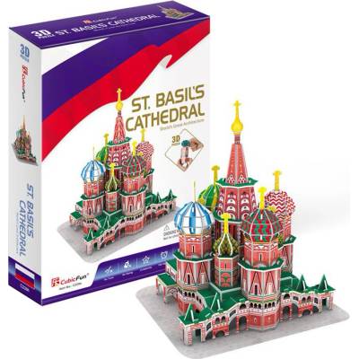 CubicFun 3D Пъзел Cubic Fun от 92 части - Катедралата Свети Василий, Москва (C239h)